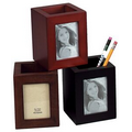 Wood Pen & Pencil Holder Cup /Picture Frame